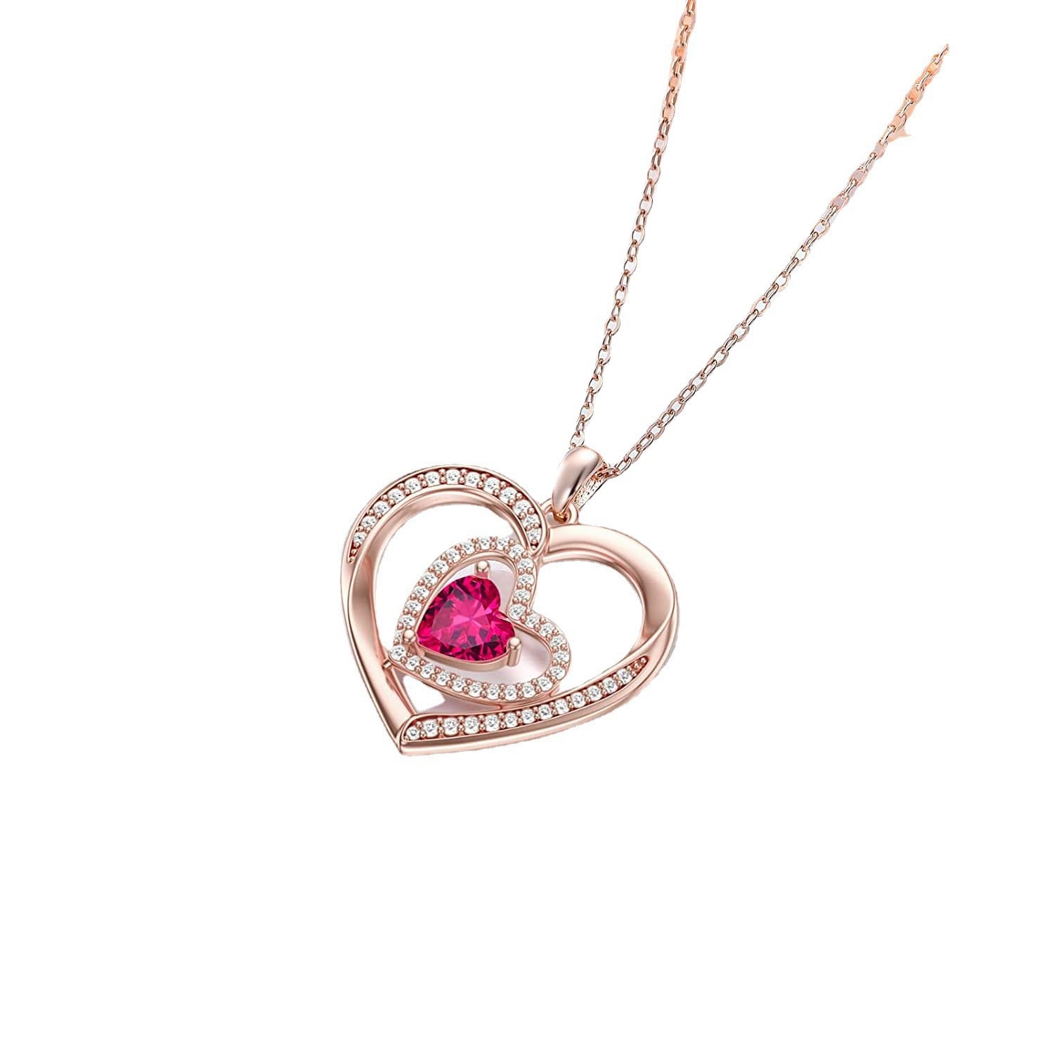 Necklace light luxury high-end heart necklace