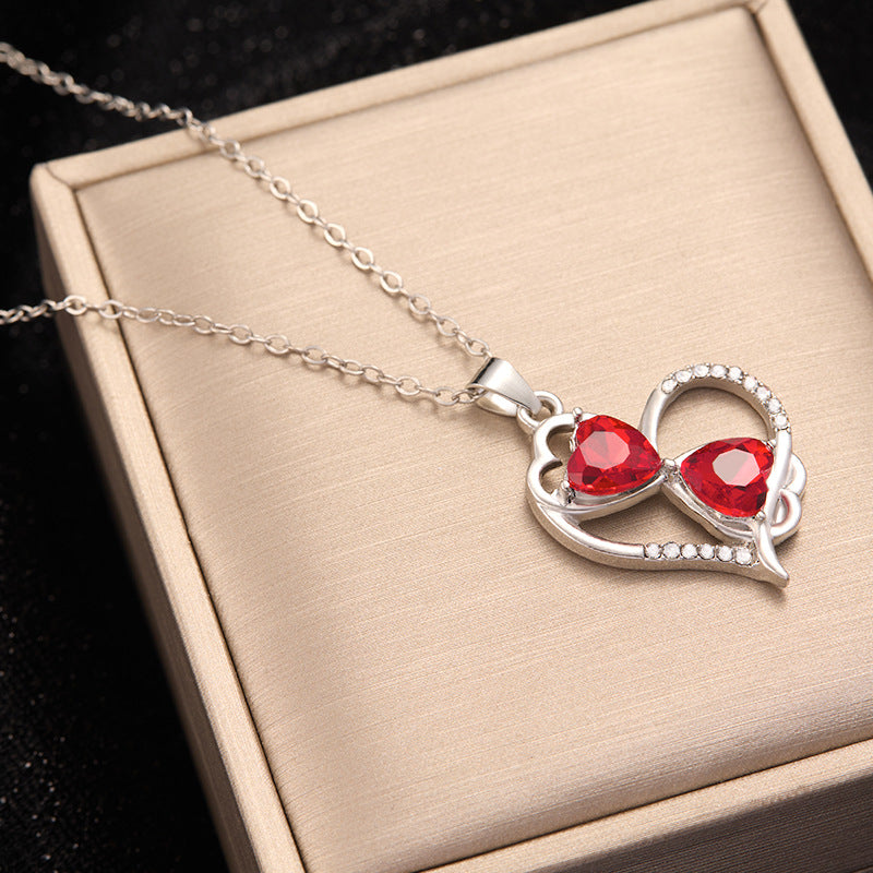 Simple high-end pendant necklace light luxury niche love necklace