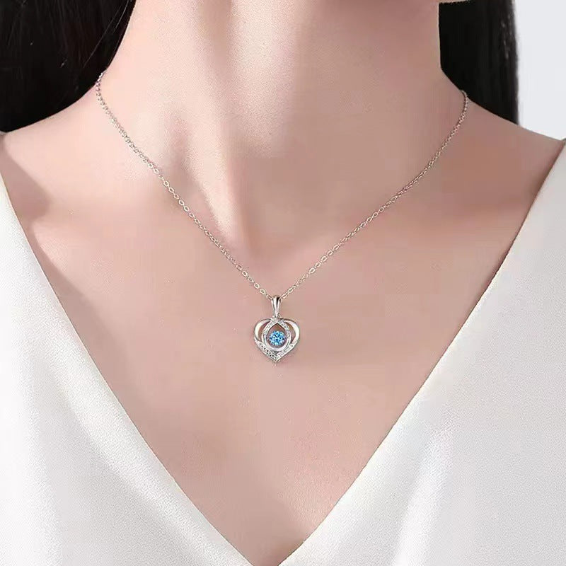 Necklace accessories jewelry jewelry necklace women's all-match high-end heart necklace