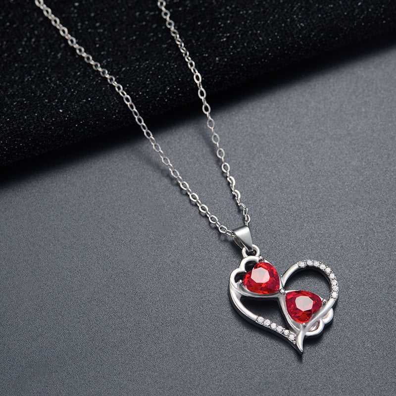 Simple high-end pendant necklace light luxury niche love necklace